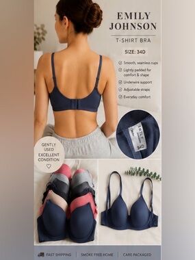 Navy blue,T-Shirt Bra - Smooth Underwire Support
